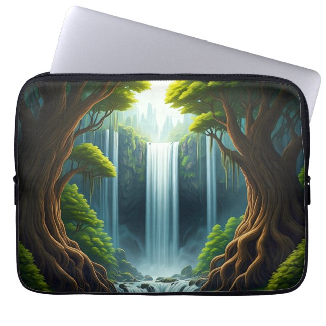 Forest Waterfall Electronics Bag (Front)