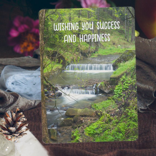 Forest waterfall  holiday card (Creator Uploaded)