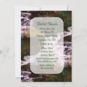 Forest Waterfall Painting Bridal Shower Invite