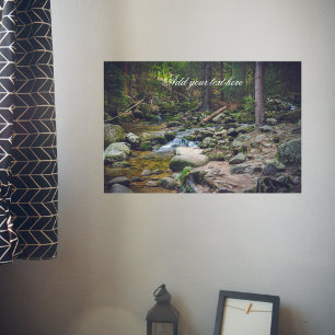 Forest waterfall poster