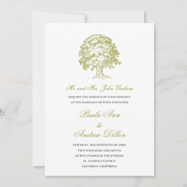 Forest Wedding Invitation (Front)