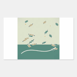 Forest Whimsy gentle forest magic Rectangular Sticker
