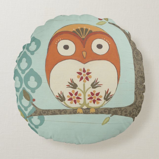 Forest Whimsy I Round Cushion (Front)