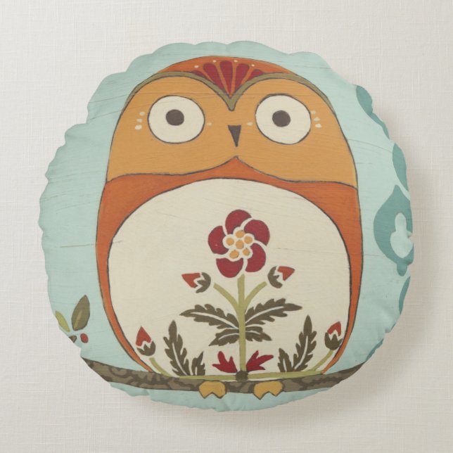 Forest Whimsy II Round Cushion (Front)