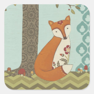 Forest Whimsy III Square Sticker
