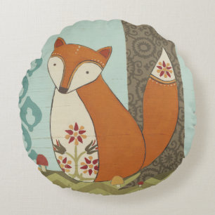 Forest Whimsy IV Round Cushion