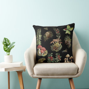 Forest, wild mushrooms cushion