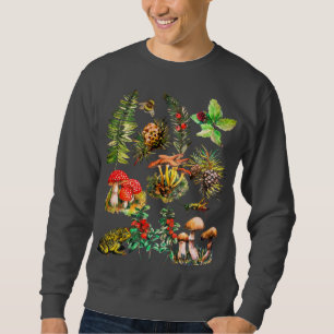 Forest, wild mushrooms sweatshirt