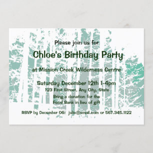 Forest Wilderness Outdoor Park Birthday Invitation