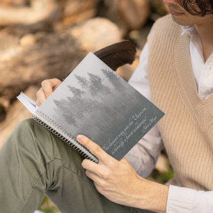 Forest Wilderness Photo with John Muir Quote Notebook