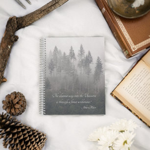 Forest Wilderness Photo with John Muir Quote Notebook