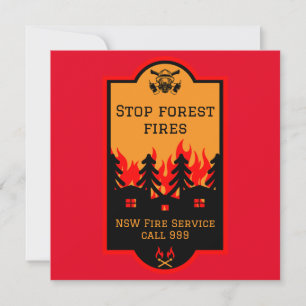 Forest Wildfire Prevention Card