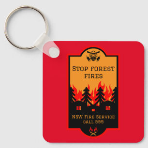 Forest Wildfire Prevention Key Ring