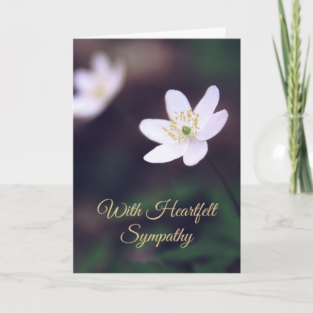 Forest Wildflower Sympathy Card (Front)