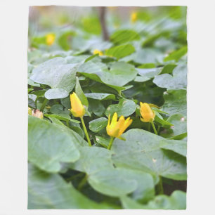 Forest Wildflowers – Botanical Nature Photography Fleece Blanket