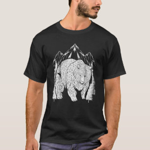 Forest Wildlife Nature Outdoor Mountains Grizzly B T-Shirt