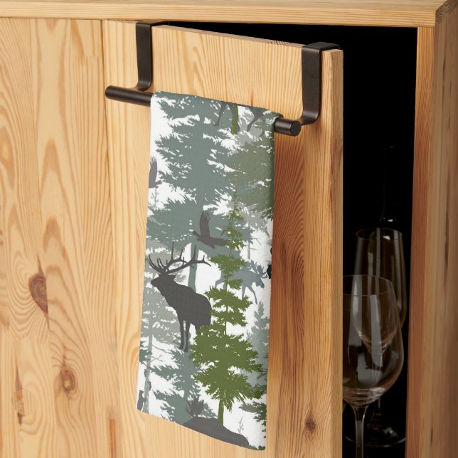 Forest Wildlife Tea Towel (Thirds Fold)