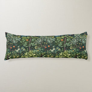 Forest,William Morris,Floral pattern,Arts nature Body Cushion