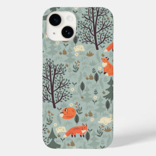 Forest with foxes and hares Case-Mate iPhone 14 case