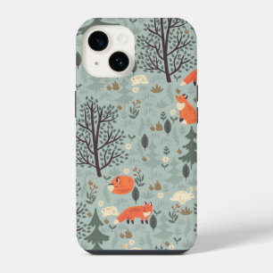 Forest with foxes and hares iPhone 14 case