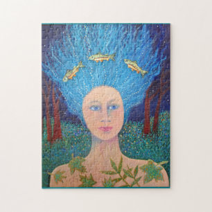 Forest Womam Jigsaw Puzzle