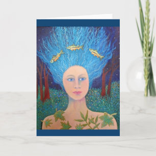 FOREST WOMAN greeting card