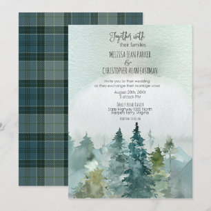 Forest Wonder Rustic Pine Wedding Invitation