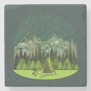 Forest, Wood, Nature Stone Coaster