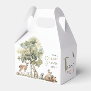 Forest Woodland Animals Adventure Baby Shower  Favour Box