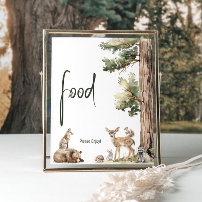 Forest Woodland Animals Baby Shower Food Sign (Creator Uploaded)
