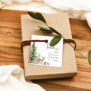 Forest Woodland Animals Baby Shower Thank You Favour Tags