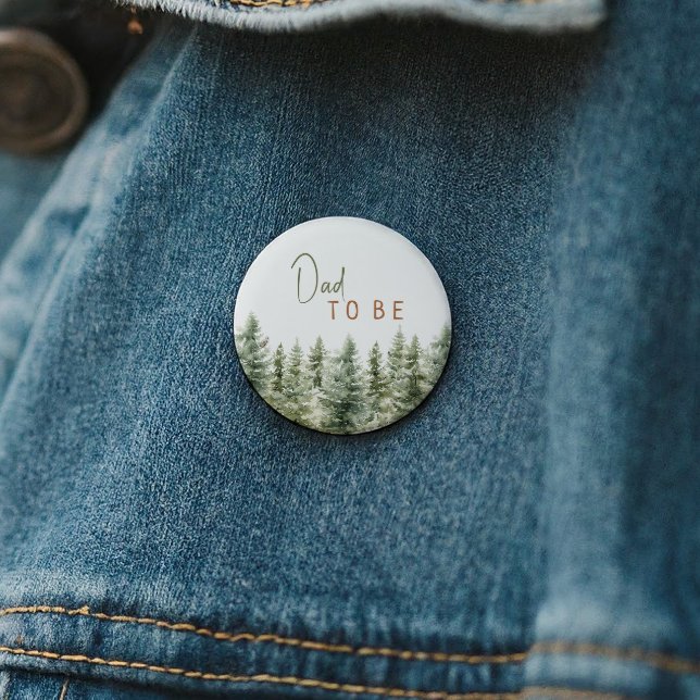 Forest Woodland Animals Dad To Be 6 Cm Round Badge (Creator Uploaded)