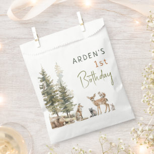 Forest Woodland Animals Kids Birthday Party Favour Bags