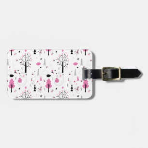 Forest Woodland Bear Bee Sweet Honey Luggage Tag