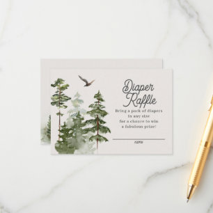 Forest Woodland Diaper Raffle Enclosure Card