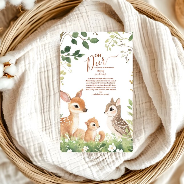 Forest Woodland Oh Deer  Books for Baby Enclosure Card (Creator Uploaded)