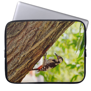 Forest Woodpecker Wildlife Nature Photo Laptop Sleeve