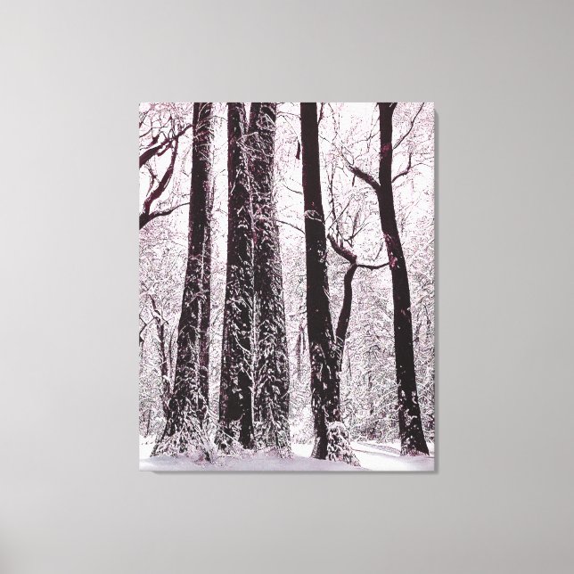 FOREST WOODS SNOWY WINTER SCENERY CANVAS PRINT (Front)