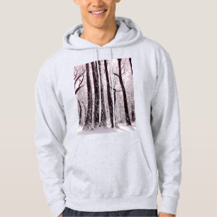 FOREST WOODS SNOWY WINTER SCENERY  HOODIE