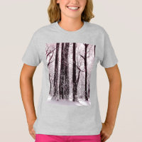 FOREST WOODS SNOWY WINTER SCENERY T-Shirt