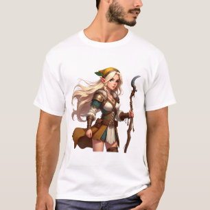 Forestblade Elven Druid Adventurer T-Shirt