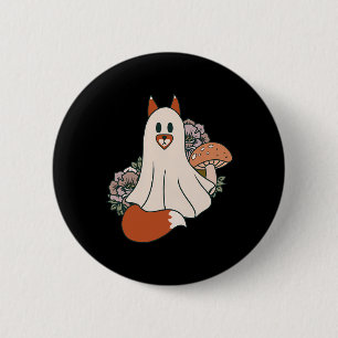 Forestcore Fox Whimsigoth Vintage Halloween Ghost 6 Cm Round Badge