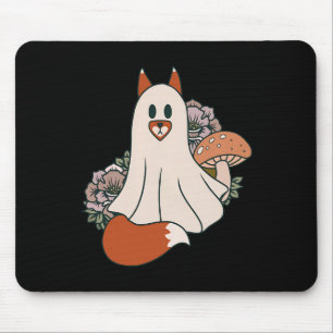 Forestcore Fox Whimsigoth Vintage Halloween Ghost Mouse Mat