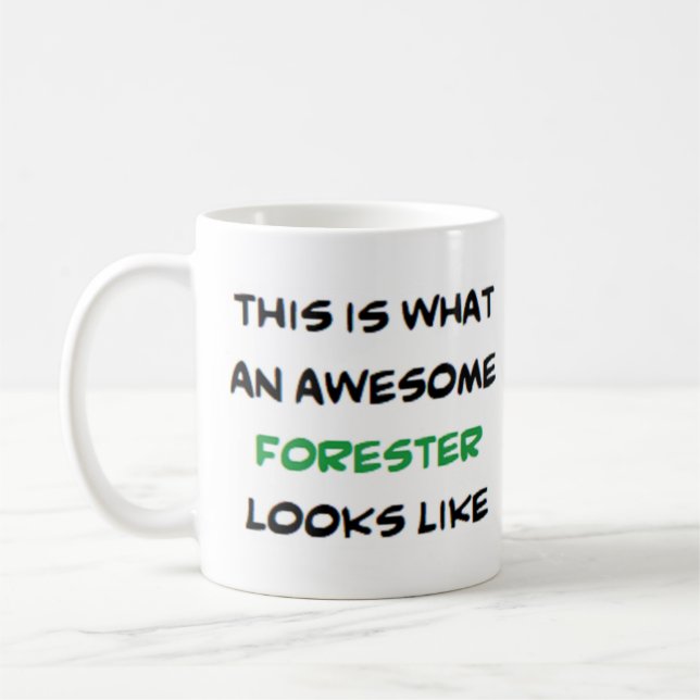 forester, awesome coffee mug (Left)
