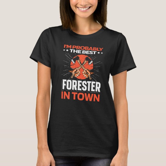 Forester Axe - Timberjack Logger Lumberjack Premiu T-Shirt (Front)