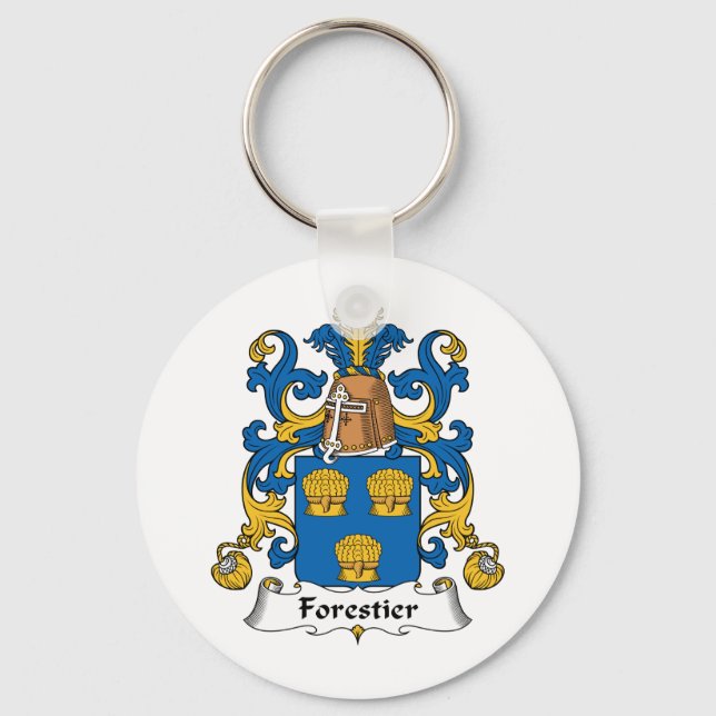 Forestier Family Crest Key Ring (Front)