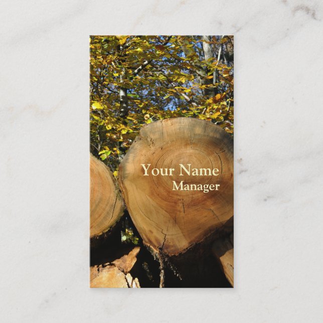 Forestry autumn business card (Front)