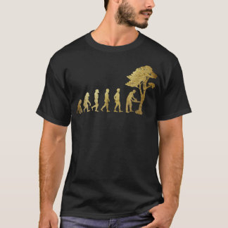 Forestry Evolution Lumberjack Arborist Woodworking T-Shirt