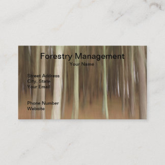 Forestry Management Business Card