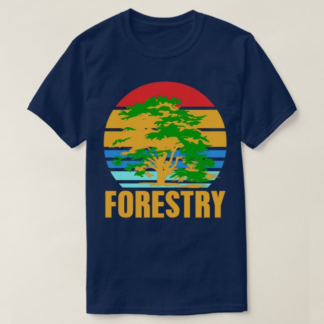 Forestry Vintage Retro T-Shirt (Design Front)